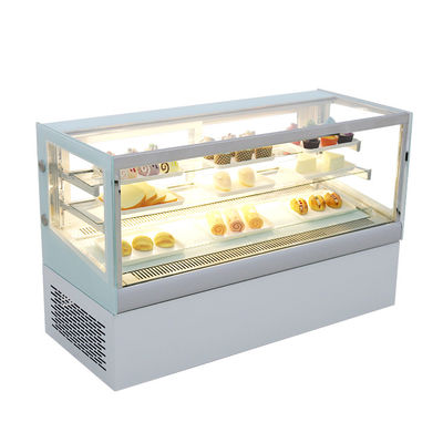 O tampo da mesa do bolo da porta de vidro de deslizamento 130L indica o refrigerador