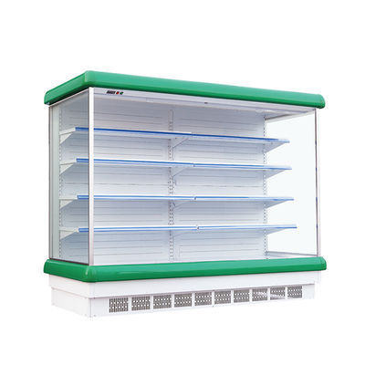 Supermercado 4 camadas do refrigerador aberto da exposição do vertical